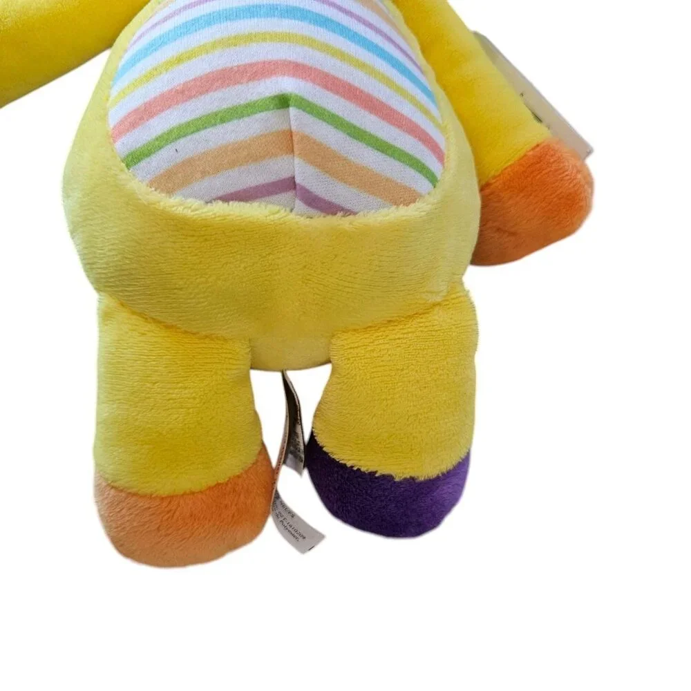 Baby Ganz Soft & Simple Giraffe Plush Stuffed Animal Yellow Rainbow Stripes 2015